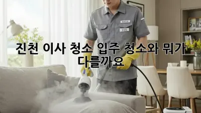 진천 이사 청소: 입주 청소와 뭐가 다를까요?